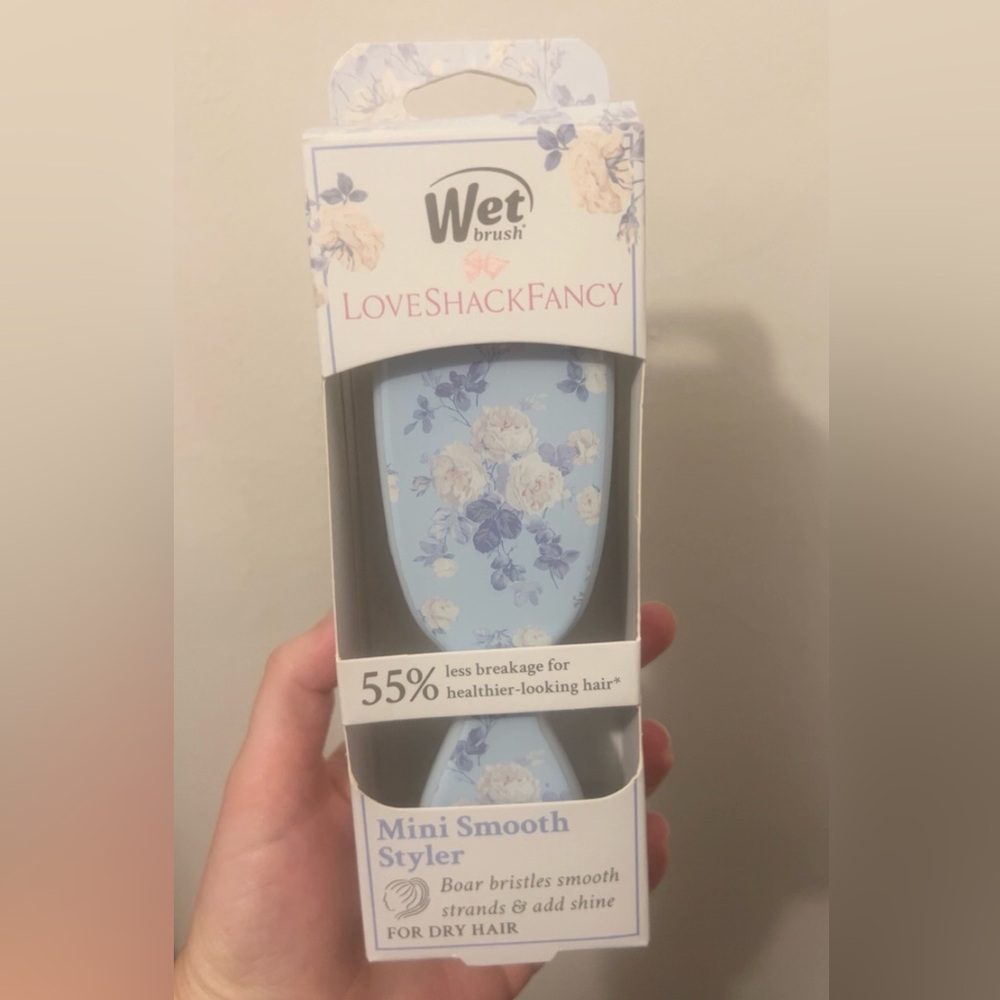 Wet Brush Love Shack Fancy Mini Shine Detangling Brush - Everblooming Rosettes